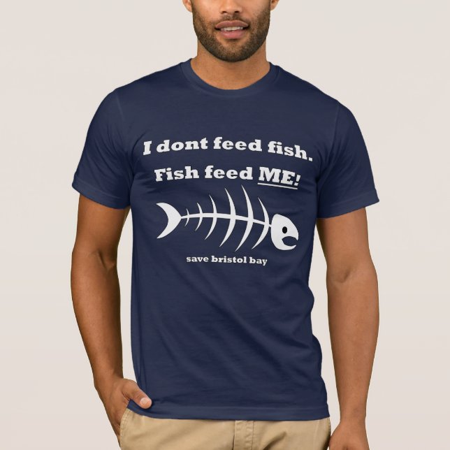 T-shirt Les poissons m'alimentent !  - baie de Bristol (Devant)