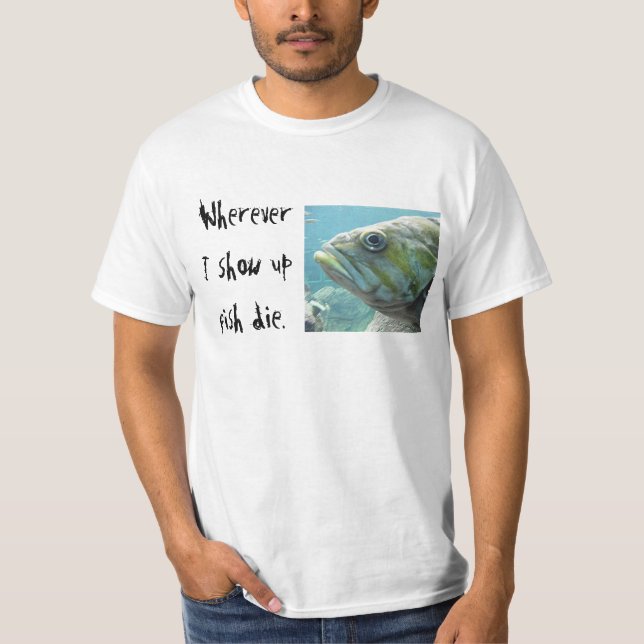T-shirt Les poissons meurent (Devant)