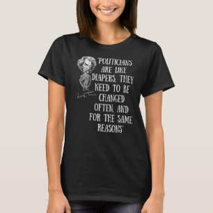 T-shirt Les Politiciens Sont Comme Des Diaporètes Anti-Pol