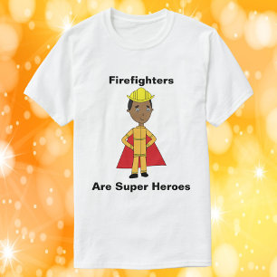 T-shirt Les pompiers sont de super héros noirs