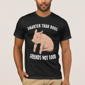 T-SHIRT LES PORCS PLUS INTELLIGENTS QUE LES CHIENS, LES T-