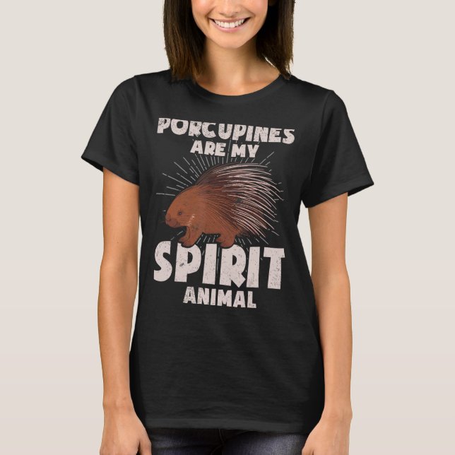 T-shirt Les Porcupines sont mon Esprit Animal (Devant)