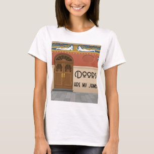 T-shirt Les portes sont mon jambage Art nouveau en blocs