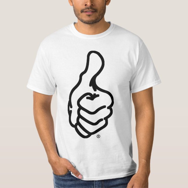T-shirt Les pouces lèvent la pièce en t de marque (Devant)