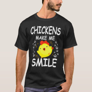 T-shirt Les poules me font sourire Fermier Poule