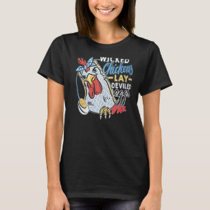T-shirt Les Poulets Malins Possèdent Des Oeufs Dévastés Po