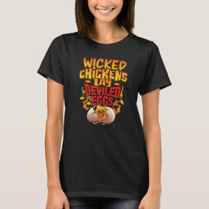 T-shirt Les Poulets Malins Possèdent Des Oeufs Dévastés Po