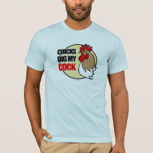 T-shirt Les poussins creusent mon coq