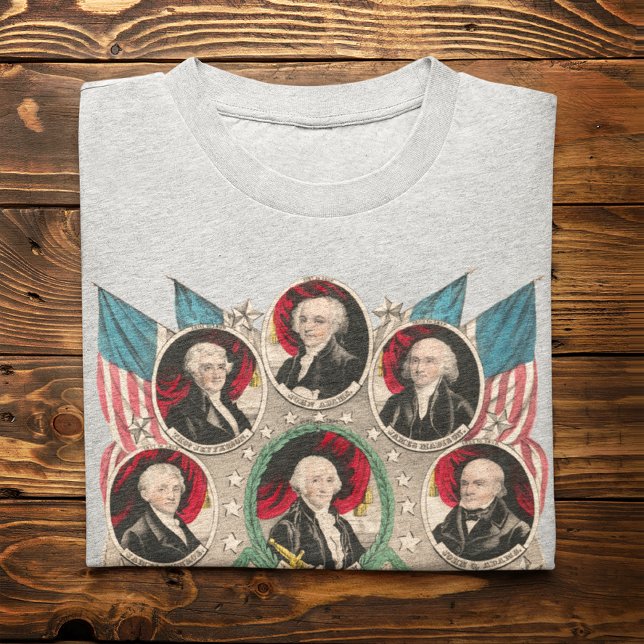 T-shirt Les premiers présidents américains restaurèrent la (Créateur téléchargé)