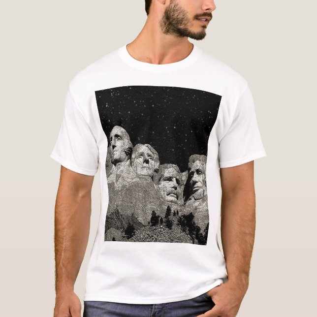 T-shirt Les présidents américains Mount Rushmore, (Devant)