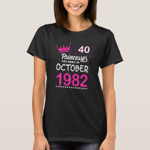 T-shirt Les princesses roses du 40e anniversaire des femme
