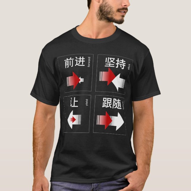 T-shirt Les principes du Tsun de la 4e Escadre de combat ( (Devant)