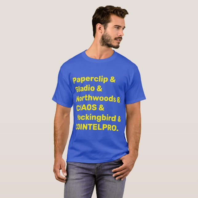 T-shirt Les programmes secrets de la CIA s'arrêtent (Devant entier)