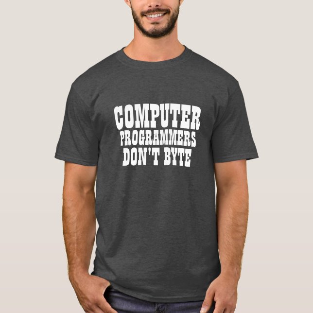 T-shirt Les programmeurs d'ordinateurs n'utilisent pas d'o (Devant)