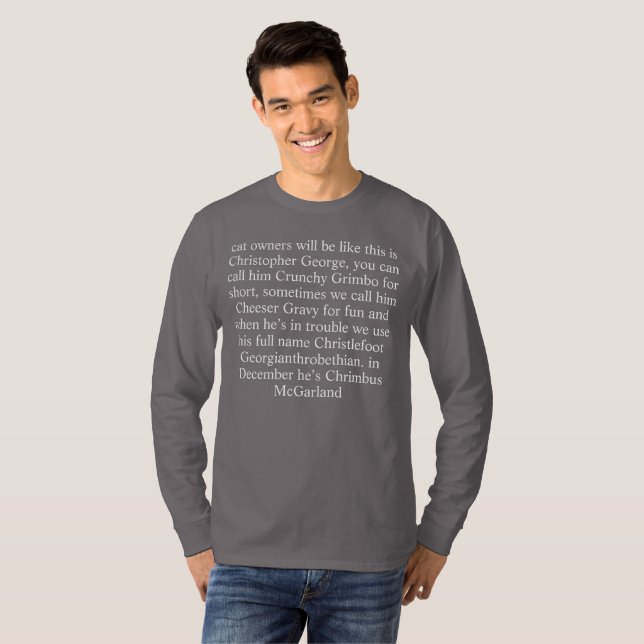 T-shirt les propriétaires de chats seront comme ça Christo (Devant entier)