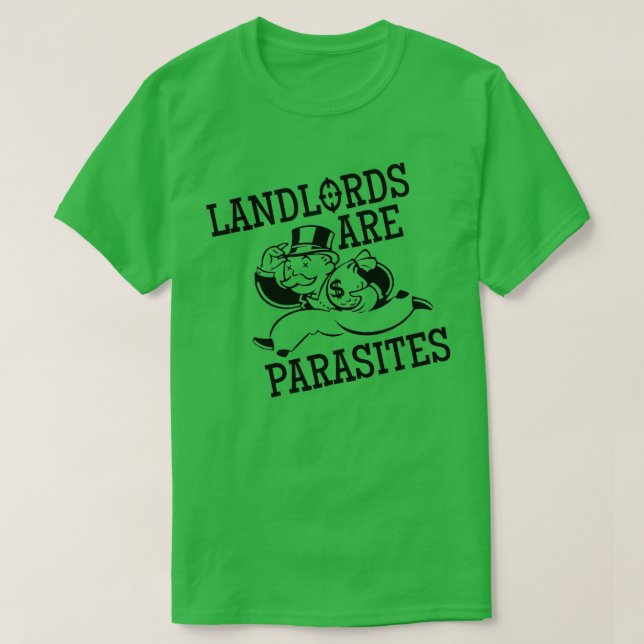 T-shirt Les Propriétaires Sont Des Parasites (Design devant)