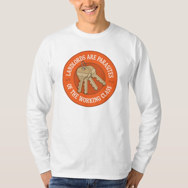 T-shirt Les Propriétaires Sont Des Parasites De La Classe  (Devant)