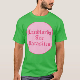 T-shirt Les propriétaires sont des parasites loués
