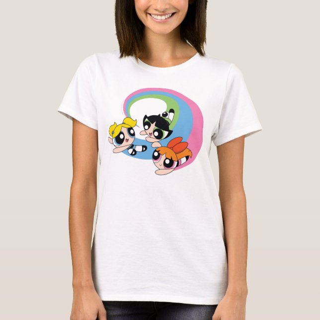 T-shirt Les Puissantes Filles Volent Dans Le Ciel (Devant)