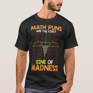T-shirt Les Puns De Maths Drôle Sont Le Premier Sin De La