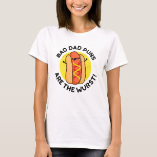 T-shirt Les Puns Papa Mauvais Sont Le Pun Saucisson Drôle 