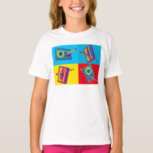 T-shirt Les quatre cassettes 60s Rencontre 80s Pop Art