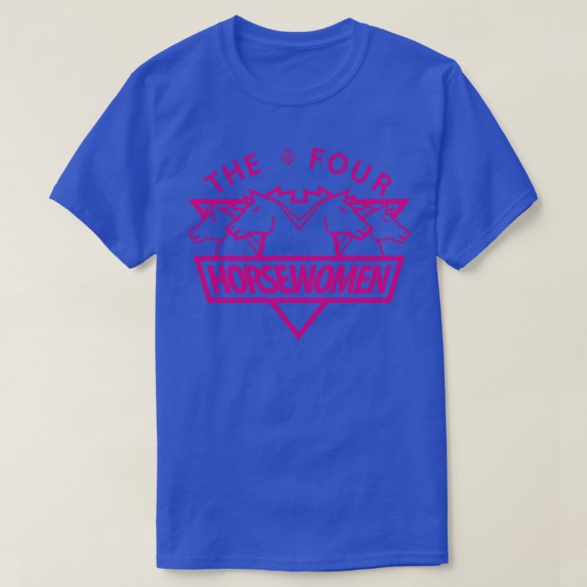 T-shirt Les Quatre Horsewomen rose (Design devant)