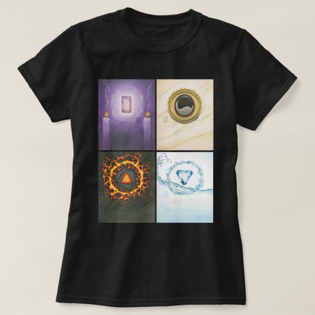 T-shirt Les quatre pierres précieuses (Design devant)