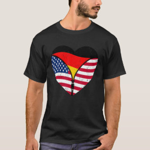 T-shirt Les Racines Allemandes L'Amérique A Grandi Pour La