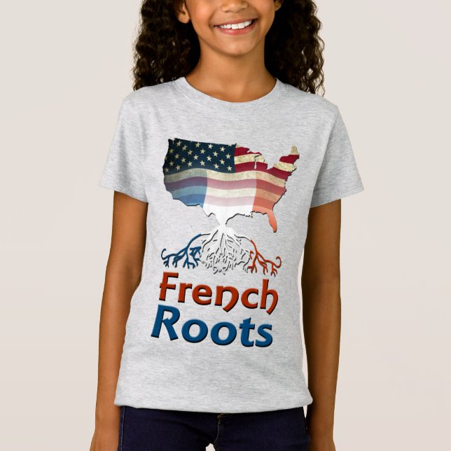 T-Shirt Les racines françaises américaines (Devant)