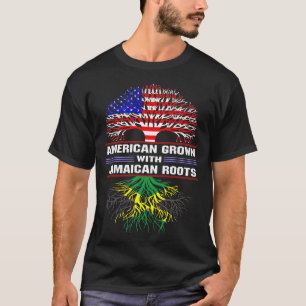 T-shirt Les racines jamaïcaines grandissent chez les Amé