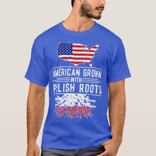 T-shirt Les racines polonaises américaines grandissent Fie