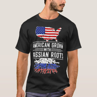 T-shirt Les racines russes grandissantes de l'Amérique Fie
