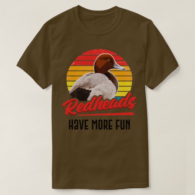 T-shirt Les Redheads ont plus amusant Retro Style Duck Cad (Design devant)