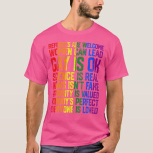 T-shirt Les réfugiés sont les bienvenus La science est rée