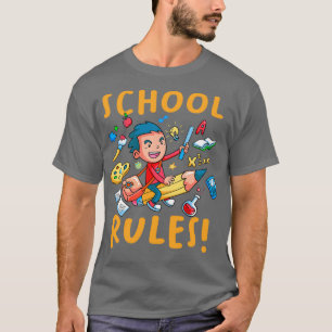 T-shirt Les règles de l'école enseignant première daz de l