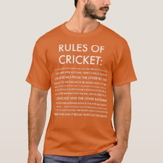 T-shirt Les règles du cricket amusantes