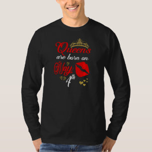 T-shirt Les Reines Des Lèvres Rouges Des Femmes Sont Nées