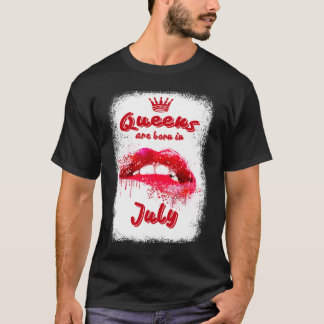 T-shirt Les reines sont nées en juillet pour les femmes