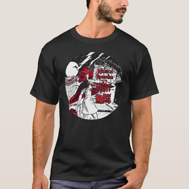 T-shirt Les remèdes musicaux avec l'obscurité de l'infirmi (Devant)