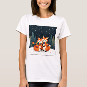 T-shirt Les renards LGBTQ se câlinent avec des foulards ar
