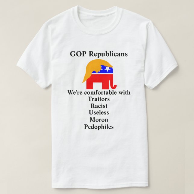 T-shirt Les républicains du parti républicain avec qui nou (Design devant)