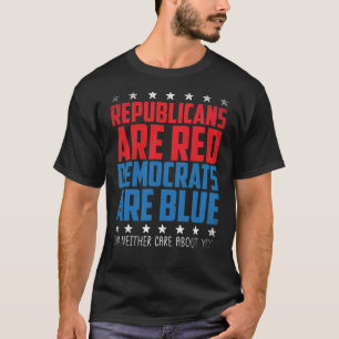 T-shirt Les Républicains Sont Rouges, Les Démocrates Sont 