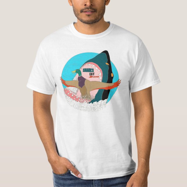 T-shirt Les requins mangent des canards (Devant)
