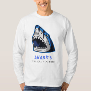 T-SHIRT LES REQUINS VOUS TUERONT BRO... QUOTE AMUSANTE