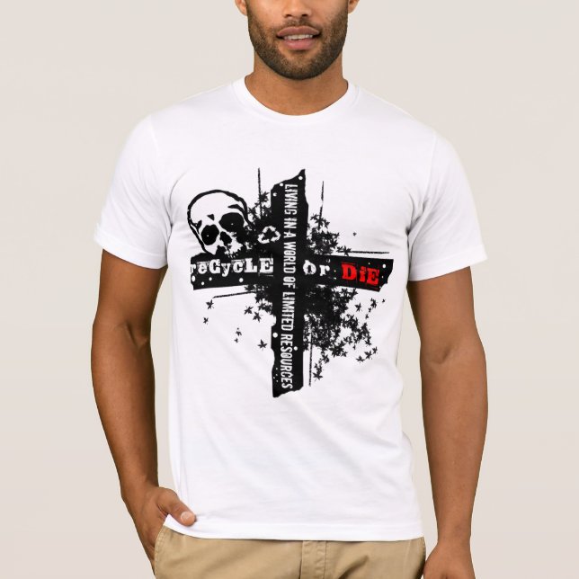 T-shirt Les ressources limitées réutilisent à travers la (Devant)