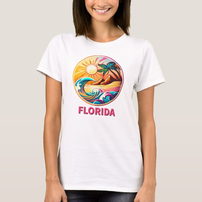 T-shirt Les rêves de Floride : la sérénité côtière (Devant)