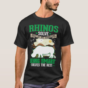 T-shirt Les rhinocéros résolvent la plupart de mes problèm