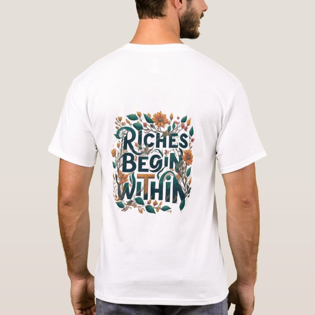 T-shirt Les Riches Commencent À L'Intérieur. (Dos)