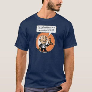 T-shirt Les riches et le républicain de vote d'idiots